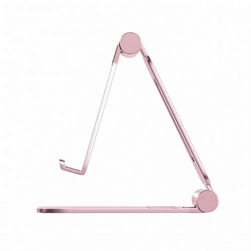 Cell Phone Stand for Desk Phone Holder Foldable Portable Adjustable Cradle Dock Compatible with iPhone 17 16 15 14 13 Pro Max, iPhone 12 11 Plus SE XS XR 8 7, Office Desk Travel Accessories, Pink - color: Pink