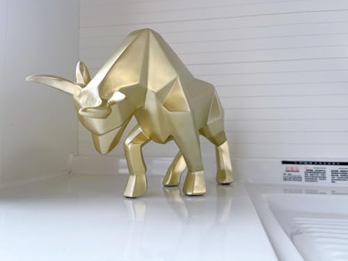 SMRTHMRT Abstract Geometric Sculptures Animals Statues,Collectible Figurines Home Office Tabletop Ornaments (Gold) - color: Gold