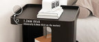 Metal Black Nightstands, Modern Side Table with 3 Tiers Storage, Small End Table for Couch, Bedside Tables No Assembly Required - color: Black, style: Modern