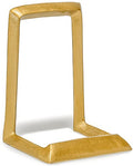 Red Co. 8” Decorative Metal Display Plate Stand and Art Holder Easel in Distressed Gold Finish - color: Gold