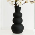 Black Vase, Modern Ceramic Vase, Black Matte Clay Vases for Pampas Grass, Minimalist Home Fresh Flowers, Dried Flowers - color: F-black Tall Vase