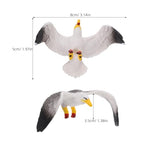 Hemoton Mini Seagull Ornament 3.14In Desktop Decoration Lifelike Bird Craft Sculpture for Indoor Outdoor Display Table Accent