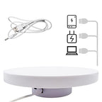 Funvalley Surperfect 9.8 Inches Electric Motorized Rotating Turntable Display Stand, USB Automatic Turntable Table for 360 Degree Products Display