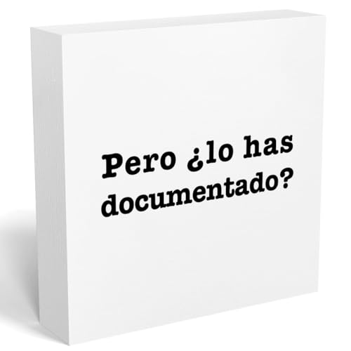 mmiishe Spanish But Did You Document It Wooden Box Sign The Office Gifts Boss Day Gifts for Him Funny Office Boss Gifts for Women Coworkers Decorations for Home Office Desk 5 x 5 Inches - color: White Spanish, size: 5 x 5 inches