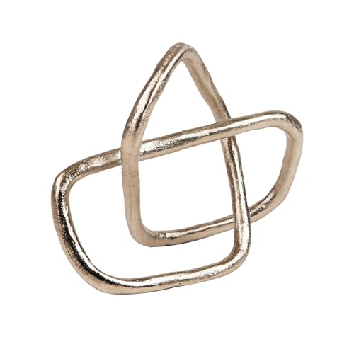 Mind Reader Metal Geometric Infinity Sculpture, Modern Home and Office Decor, Accent for Desks, Coffee Tables, and Shelves, Metal, Silver - color: Decorative Squiggle