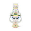 Bjørn Wiinblad Lady with Hat Candleholder | Hand-Painted Glazed Ceramic | Pink | 6.3 in