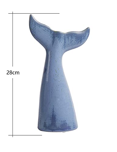 SEINHIJO Ceramic Flower Vase Modern Decor Sculpture Ocean Figurine Statue Table Centerpiece Art for Home Office Gift 8.3 Inch - size: Medium