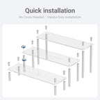 3 Pcs Acrylic Riser, Display Stand Clear Shelf for Cupcake Food Desserts Holder Cosmetic Products Tabletop Use and More (Large) - size: 3-Piece