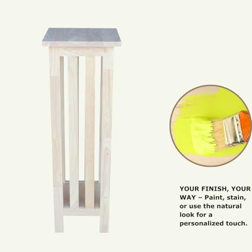 International Concepts Mission Plant Stand, 36-Inch High, Solid Parawood, Unfinished - size: 36 Inch
