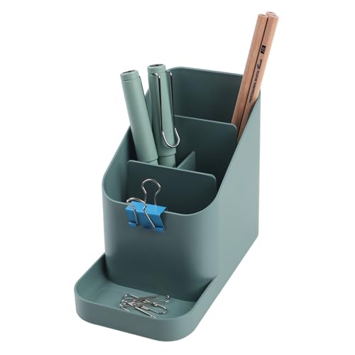 BLUE GINKGO Desk Holder – Korean-Made Office Organizer for Pencils, Pens, Notes, and Desk Supplies (Green) - color: GREEN, size: HOLDER