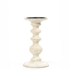 Hosley White Wood Pillar Candle Holder 9 Inch High Ideal Gift for Farmhouse Weddings Special Occasion Spa Aromatherapy Settings Candle Gardens. W1 - color: White, size: 9'' H x 1 Count
