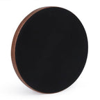 HofferRuffer Round Serving Tray 20'', Elegant Faux Leather Circle Ottoman Table Tray, Serve Tea Coffee Breakfast in Bedroom Living Room Kitchen (Brown) - color: Antique Brown, size: 20"
