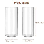 2 Pack Acrylic Cylinder Vases, Non-breakable Vase for Centerpieces, 10 inch Tall Clear Flower Vase Bulk Floating Candle Holder for Wedding Table Home Decor and Party - size: 2 Pack(4''W x 10''H & 5''W x 10''H)