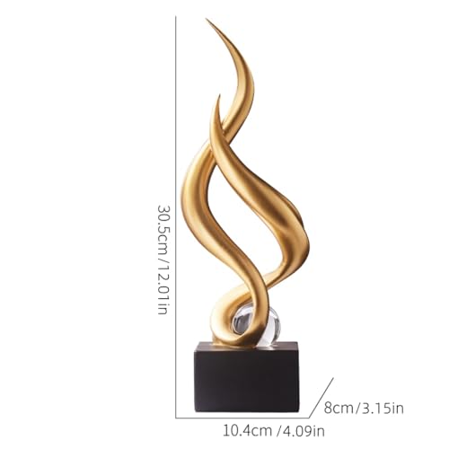 AWNR Abstract Art Deco Decor Statues for Home,Shelves,Table,Living Room, Dining Room,Modern Sculpture Decoraciones of Homes for Sale (Gold C) - color: Gold C