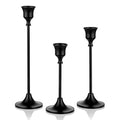 Romadedi Candlestick Holder Matte Black Candle Holder Set of 3 Decorative Candle Holder for Taper Candle for Fireplace Mantel Dinning Table Home Decorations Black 1 Set - size: 1 Set