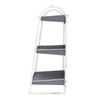 Creative Co-Op Heavily Distressed 3-Tier Metal Tray with White Frame & Rim, Grey - color: Grey