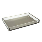 Tizo Design Elegant Lucite Tray, 12" x 8" Acrylic, Multiple Colors Available (Silver) - color: Silver