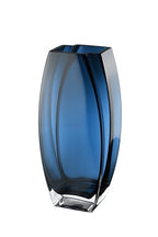 Glass - Vase - Blue - Teal - 12.6" Height - Heavy Durable - Made in Europe - by Barski