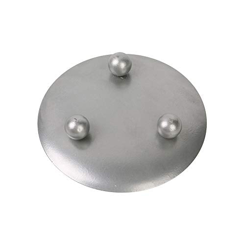 Scwhousi Silver Iron Plate Candle Holder, Decorative Iron Pillar Candle Holder, Set of 3,Candle Stand for Wax Candles - color: Silver