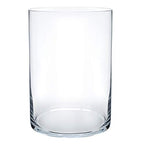 Royal Imports Flower Glass Vase Decorative Centerpiece for Home or Wedding - Cylinder Shape, 8" Tall, 5" Opening, Clear - size: 5" wide x 8" tall