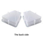 2Pcs Large Bookends Silicone Mold Epoxy Resin Molds for Books Stoppers Desktop Organizer Flower Preservation DIY Resin Crafts Wedding Gift - color: 2 trapezoid bookend mold