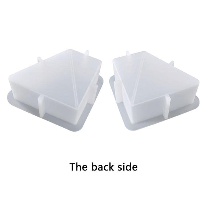 2Pcs Large Bookends Silicone Mold Epoxy Resin Molds for Books Stoppers Desktop Organizer Flower Preservation DIY Resin Crafts Wedding Gift - color: 2 trapezoid bookend mold