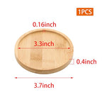 Bamboo Round Tray – 3.7” Outer Diameter, 3.4” Inner Diameter, Reusable Bamboo Plate, Mini Wood Dish for Snacks, Jewelry, Vanity, Candle or Bathroom Decor - style: Round 3.3”