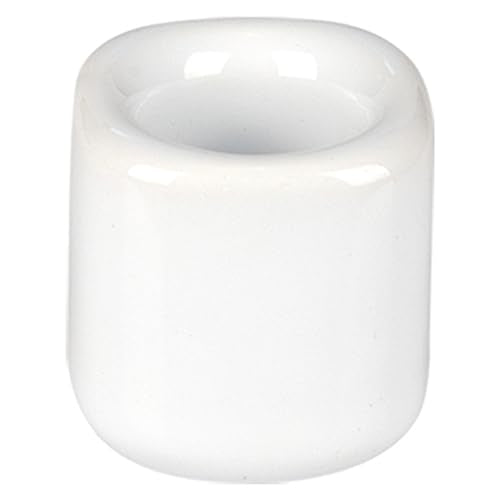 Mega Candles 5 pcs White 1/2 Inch Diameter Ceramic Chime Ritual Spell Candle Holders, Great for Casting Chimes, Meditation, Rituals, Spells, Vigil, Witchcraft, Wiccan Supplies - color: White, size: 5 Pieces
