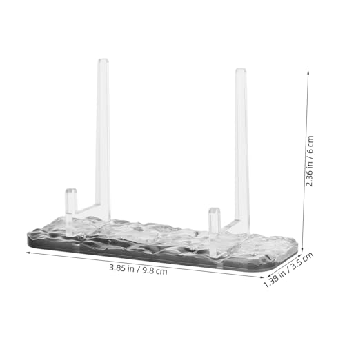 Angoily Multifunctional Acrylic Water Ripple Display Stand Compact Easel for Beauty Items Photos and Decorative Plates Desktop and Tabletop Use
