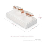 PU Leather Bangle Bracelet Watch Stand Display Holder 2 Slot Organizer White Jewelry Showcase (White) - size: 6.3" x 3.15" x 2.36"