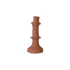 Creative Co-Op Round Dcorative Handmade Paper Mache Taper Holder, Terra-Cotta