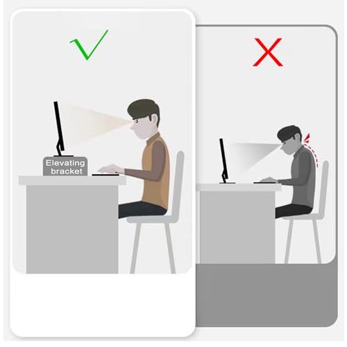 Acrylic Monitor Stand, 2 Tier Computer Monitor Stand Riser，16 inch Acrylic Computer Monitor Stand Riser for iMac, PC, Desktop, Laptop, TV Screen with Extra Storage Space Home Office
