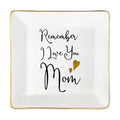 Mom Gifts from Sister Mothers Day Gifts Birthday Gifts for Mum Christmas Thanksgiving Gift Female Small Unique Trinket Tray Ceramic Jewelry Dish Ring Holder,Remember I Love You Mom - color: Remember Mom