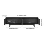 Henn&Hart Whitman, 70'' Rectangular TV Stand, Charcoal Gray - color: Charcoal Gray, size: 70'' Rectangular TV Stand