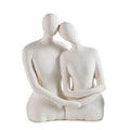 Mowtanco Couple Figurines – Modern Ceramic Sculpture for Home Decor, Living Room, Bedroom, Shelf, Office, Coffee Table – Abstract Collectible Statue Gift for Wedding or Anniversary