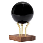 Hipiwe Sphere Display Stand Easel for Crystal Ball Mineral Geodes Rock Agate Small Collectibles Three Metal Peg Rock Display Easel with Wooden Base, Large - size: Large