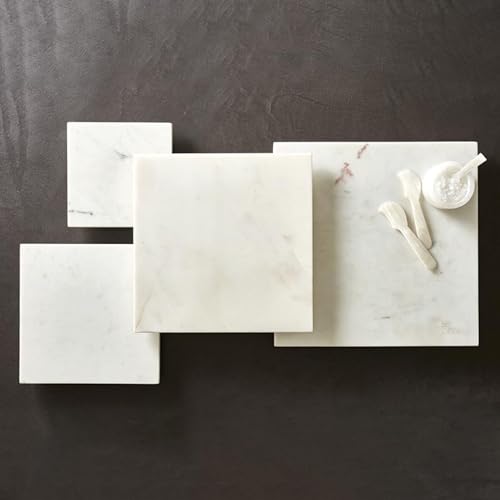 Santa Barbara Design Studio Marble Charcuterie Boards Cheese Board Cutting Board, 10" Square, White