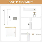 Acrylic Purse Display Stands, 14"-24" Adjustable Height Handbag Holder, Clear Purse Rack Stands for Closet Retail, Durable Gold Trim Hanging Bag Wallet Jewelry Necklace Organizer Stand(PATENT PENDING) - size: 1-Pack, L (13.5"-24")