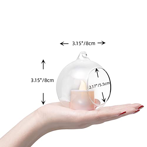 Hanging Candle Holder, Globe Tea Light Holder, Hanging Vase, Terrarium, Orbs Container, Micro Landscape DIY for Home, Office, Wedding (3.15" 6Pcs) - color: 3.15" 6pcs
