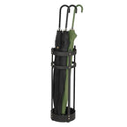 SONGMICS Umbrella Stand, Steel Round Umbrella Holder Rack, 6.9 x 6.9 x 19.3 Inches, with Detachable Drip Tray, for Entryway, Office, Stable, Assembly Required, Matte Black ULUC029B01 - size: 6.9"D x 6.9"W x 19.3"H