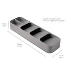 Joseph Joseph DrawerStore Compact Utensil Organizer For Kitchen Drawer Silverware, Flatware Tray, Small, Grey - size: Compact, style: Flatware Organizer