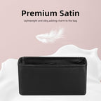 DGAZ Silk Purse Organizer Insert For Hermes Geta bags，Silky Smooth Bag Organizer，Luxury Handbag & Tote Shaper(Black) - color: Black