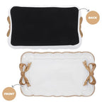 Kichvoe Retro Bowknot Jewelry Tray 7.87X4.72X0.78In Decorative Dessert Plate for Rings Necklaces Earrings Keys Holder Home Decor Cafe Display