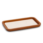 Oirlv Solid Wood Jewelry Display Tray Small Jewelry Tray Rings Earrings Bracelets Necklace Holder Organizer (Rectangle, Creamy-white) - color: Creamy-white, size: 7.08"x 3.93"x 0.59"