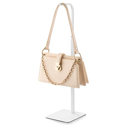 pickpiff Adjustable Purse Display Stand - White Tabletop Display Holder for Handbags, Wreaths and Banners, for Home Closets, Retail Displays and Vendor Booths (1-Pack) | Non-Slip Base - color: White, size: 1 Pack