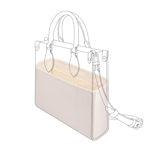 DGAZ Silk Purse Organizer Insert For LV Sac Plat Mini/BB/Medium bag，Silky Smooth Bag Organizer，Luxury Handbag & Tote Shaper（Craie，Mini） - color: Craie, size: Mini