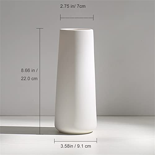 Ceramic Vases - Nordic Minimalism Style Decoration, Elegant Vase for Mantel, Table, Living Room Decoration, White Modern Geometric Decorative Flowers Vases for Home Decor - color: Color a, size: Large
