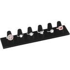 KUKUVR Velvet Ring Display Stand, Finger Jewelry Organizer for Retail Show, Personal Vanity, and Travel – Black Ring Holder for Engagement Rings, Wedding Bands, and Fashion Jewelry (Black 6 Fingers) - color: Black 6 Fingers
