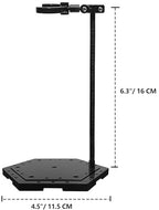 Action Figure Stand with Flexible Metal Arm,Action Figure Pose Display Holder Base,Flight Stands for Action Figures Compatible with HG RG SD SHF Gundam 1/144 Toy with Screwdriver (2Pcs Black) - color: 2Pcs Black