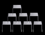 Jusalpha® 8 PC 6'' Clear Acrylic Risers, Acrylic Display Risers Shelf Showcase Fixtures for Jewelry, Display Stand for Amiibo Funko POP Figures, Cupcakes, Food Display, Cabinet- Lot of 8 (6x6x6 Inches) - size: 6x6x6 Inches
